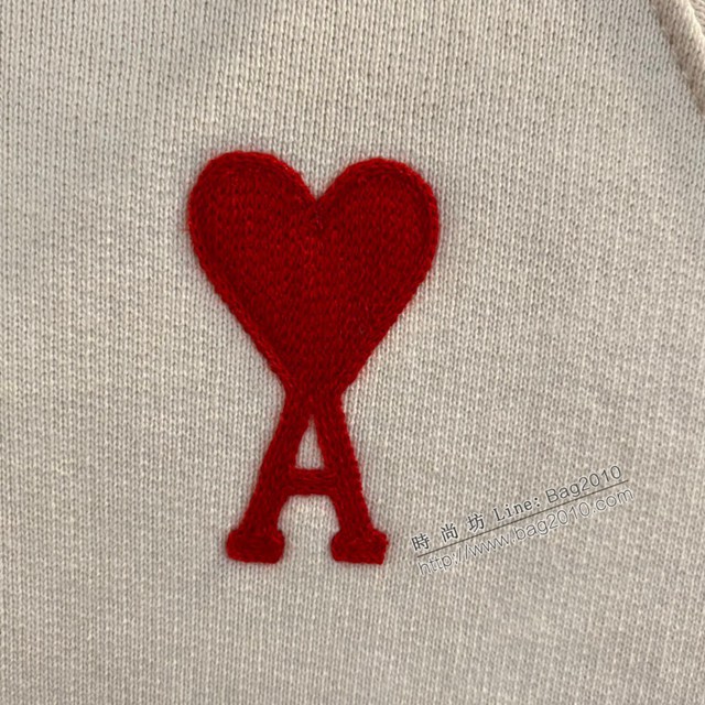 Ami專櫃2023FW新款愛心刺繡插肩連帽衛衣 男女同款 tzy3195
